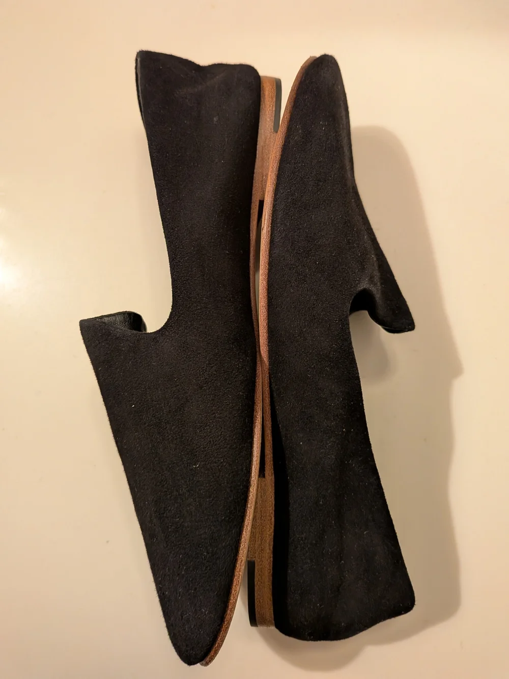 VINCE Black Suede Slip-On Smoking Loafers | US 6 EUR 36 - Picture 3 of 6